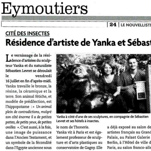 Yanka en résidence d'artiste. Le nouvelliste 2007